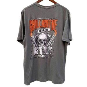 Easyriders Chilligothe 28th Anniversary 2015 Ohio Distressed T Shirt Large